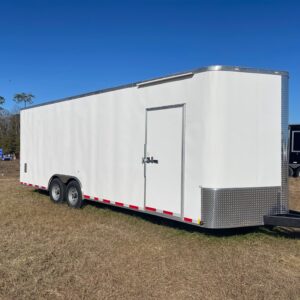 8.5 x 24 Tandem Axle – 7000# Axles – 12” On Center Floors, Walls, and Roof – Etrack - 7 Foot 6 Inch Ceiling