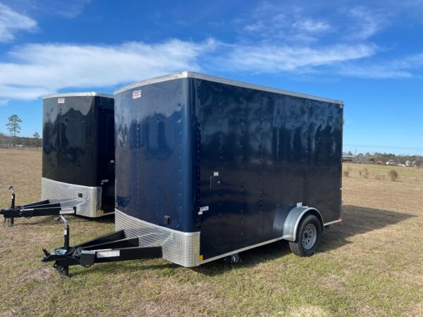 7×12 Single Axle Concession Trailer- Sink Package – Finished Interior – 7 Foot Ceiling – Indigo Blue - Image 2