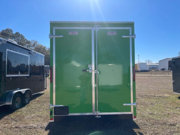 7×16 Tandem Axle – Finished interior – Electrical – Sink Package – A/C – Lime Green - Image 3