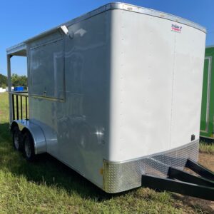 7×16 Tandem Axle Porch Trailer – Finished Interior – Sinks – Electrical