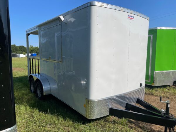 7×16 Tandem Axle Porch Trailer – Finished Interior – Sinks – Electrical