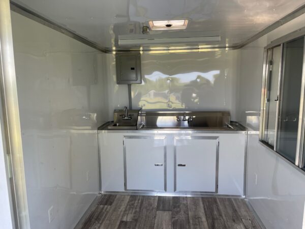 7×16 Tandem Axle Porch Trailer – Finished Interior – Sinks – Electrical - Image 4