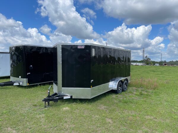7×16 Tandem Axle Tornado Series – V-Nose – Ramp Door - 6 Foot 6 Inch Ceiling Height - E-track - Image 2