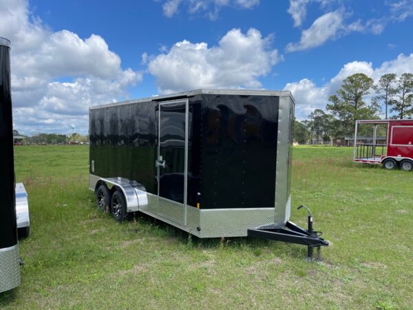 7×16 Tandem Axle Tornado Series – V-Nose – Ramp Door - 6 Foot 6 Inch Ceiling Height - E-track