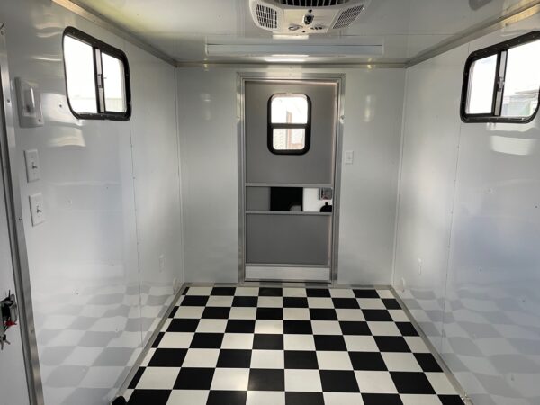 7′ x 20′ Porch Trailer, Insulated with A/C and Interior Package - Black - Image 5