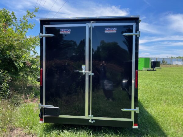 7×12 Single Axle Concession Trailer- Sink Package – Finished Interior – 7 Foot Ceiling – 13,500 BTU A/C – Black - Image 3