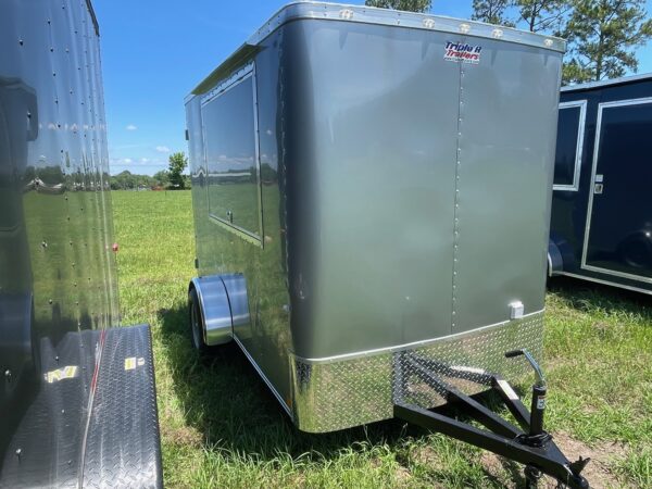 6x10 concession trailer by cargo craft inc showing exterior of trailer