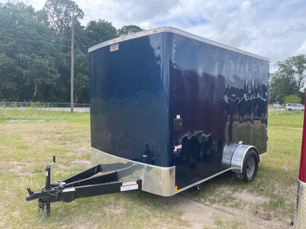 7×12 Single Axle Concession Trailer- Sink Package – Finished Interior – 7 Foot Ceiling – 13,500 BTU A/C – Indigo - Image 2