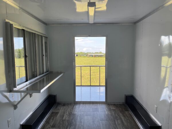 8.5×20 Tandem Axle Porch Trailer – Finished Interior – Sinks – Electrical – A/C – White - Image 5