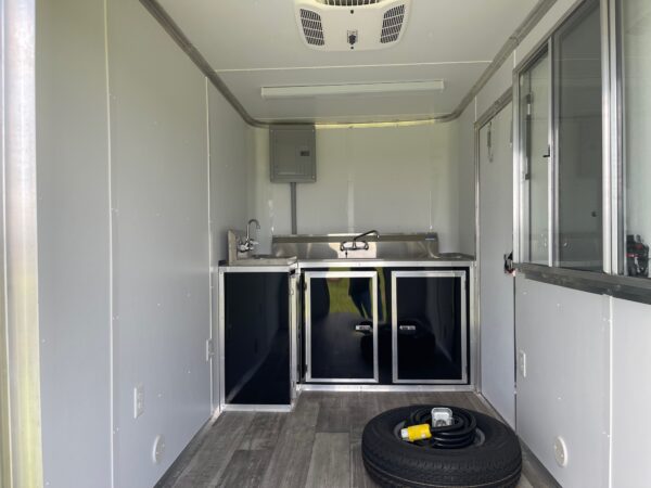 6×12 Single Axle Concession Trailer- Sink Package – Finished Interior – 7 Foot Ceiling – 13,500 BTU A/C - Image 4