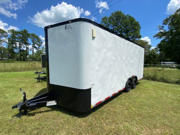8.5×18 Tandem Axle Trailer – 5200# Axles – 4500# Ramp – D-Ring Tie Downs - Image 2
