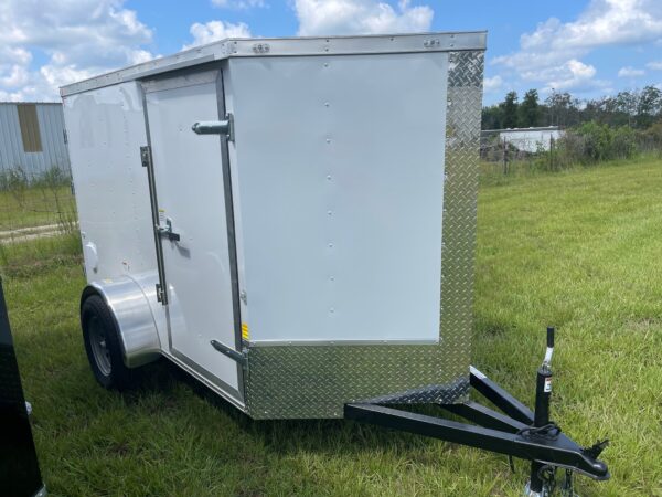 5×8 Single Axle – V Nose – Single Rear Door – Side Door