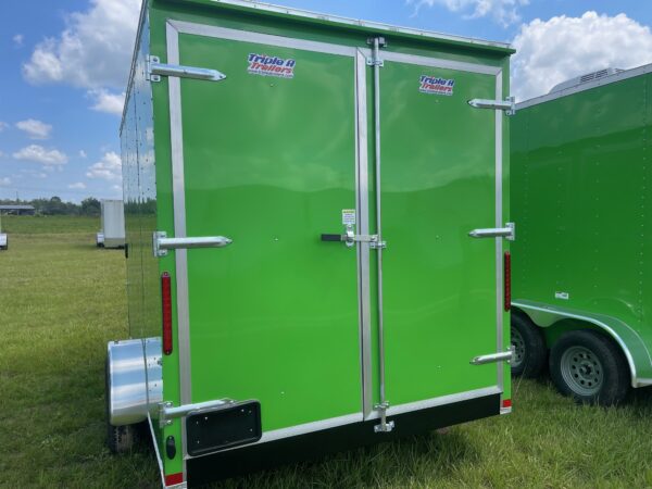 7×12 Single Axle Concession Trailer- Sink Package – Finished Interior – 7 Foot Ceiling – 13,500 BTU A/C – Green - Image 3