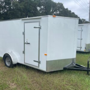 7×12 Single Axle Cargo Trailer – 16” On Center Floors and Walls – Ramp Door – Side Door