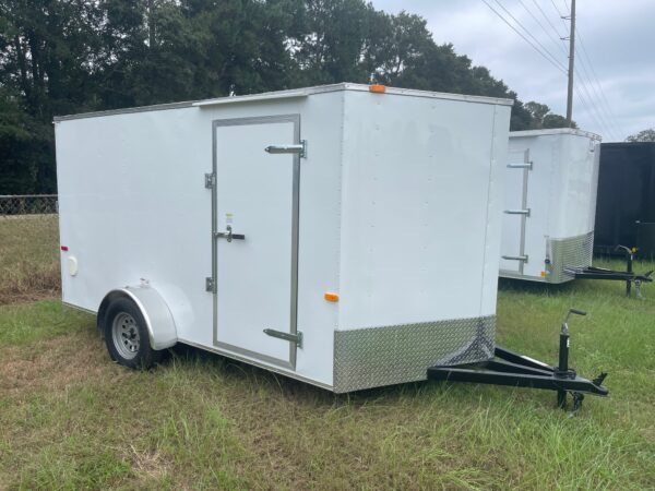 7×12 Single Axle Cargo Trailer – 16” On Center Floors and Walls – Ramp Door – Side Door
