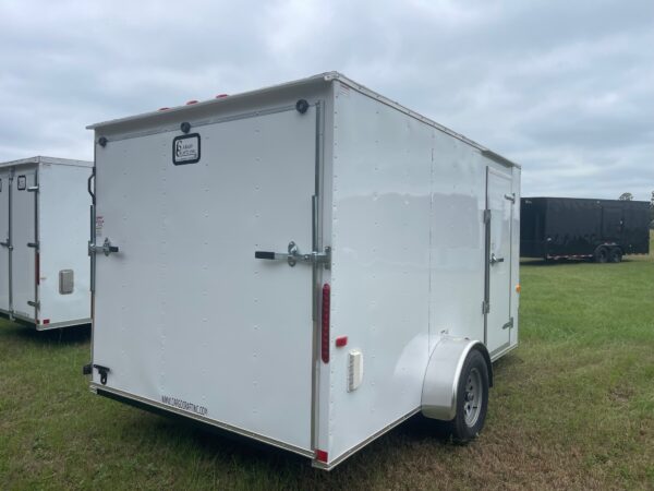 7×12 Single Axle Cargo Trailer – 16” On Center Floors and Walls – Ramp Door – Side Door - Image 3