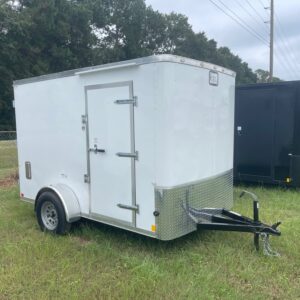 6×10 Single Axle Cargo Trailer – 16” On Center Floors and Walls – Double Doors – Side Door