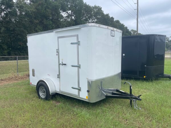 6×10 Single Axle Cargo Trailer – 16” On Center Floors and Walls – Double Doors – Side Door