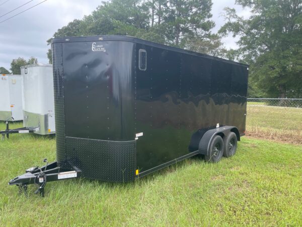 7×16 Tandem Axle Cargo Trailer – 16” On Center Floors - Walls - Roof – Ramp Door – Side Door - Blackout - Image 2