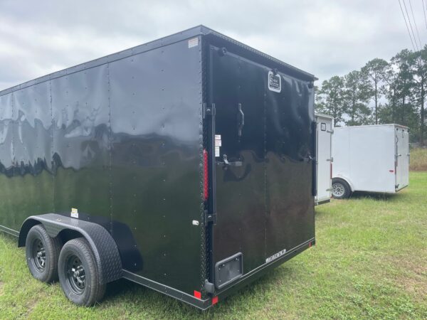 7×16 Tandem Axle Cargo Trailer – 16” On Center Floors - Walls - Roof – Ramp Door – Side Door - Blackout - Image 3