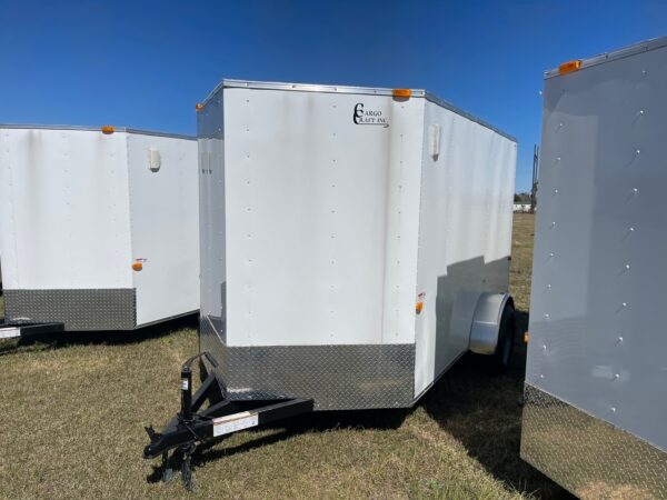 6x10 Single Axle White - Ramp Door - Side Door - Image 2