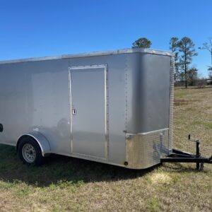 6×12 Single Axle Silver Frost – Ramp Door – Side Door