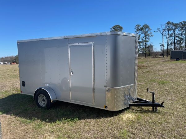 6×12 Single Axle Silver Frost – Ramp Door – Side Door