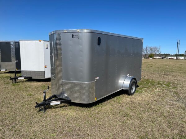 6×12 Single Axle Silver Frost – Ramp Door – Side Door - Image 2