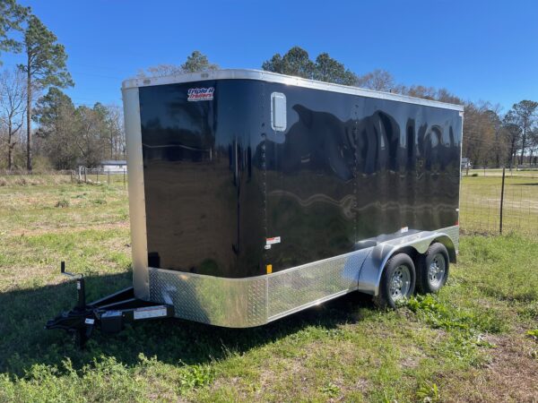 7×12 Tandem Axle Cargo Trailer - Ramp Door - Side Door - (4) D-ring Tie Downs - Image 2