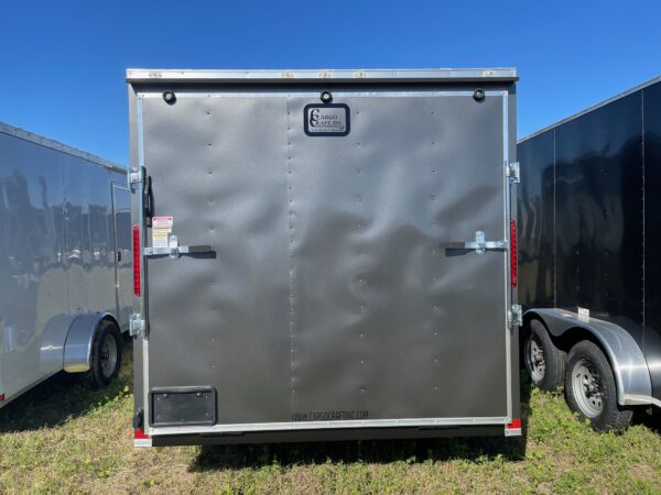 7×14 Tandem Axle Charcoal Gray – Ramp Door – Side Door - Image 3