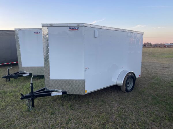 5×10 Single Axle Cargo Trailer by Cargo Craft Inc. – V Nose – Single Rear Door – Side Door - Image 2