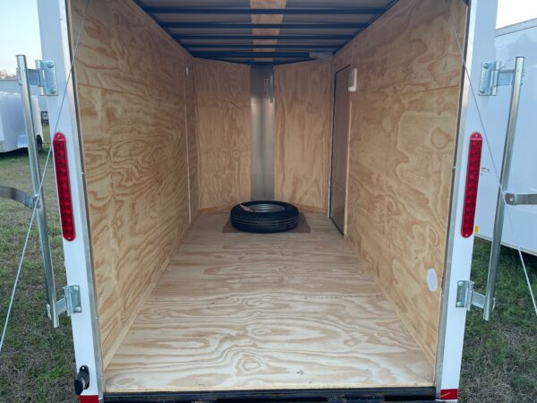 5×10 Single Axle Cargo Trailer by Cargo Craft Inc. – V Nose – Single Rear Door – Side Door - Image 5