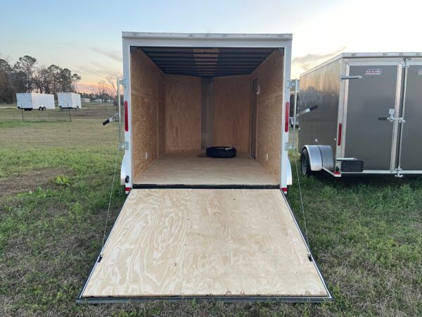 7×12 Tandem Axle Cargo Trailer by Cargo Craft Inc. – 16” On Center Floor, Walls, Roof – V-nose – Ramp Door – Side Door - Image 4