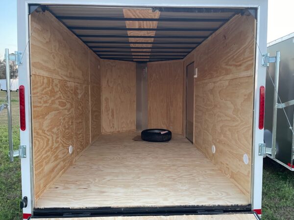 7×12 Tandem Axle Cargo Trailer by Cargo Craft Inc. – 16” On Center Floor, Walls, Roof – V-nose – Ramp Door – Side Door - Image 5