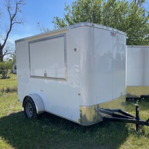 6×10 Single Axle Concession Series – Electrical – Finished Interior – Concession Window with Glass and Screens