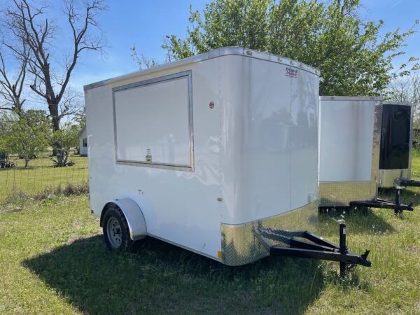 6×10 Single Axle Concession Series – Electrical – Finished Interior – Concession Window with Glass and Screens