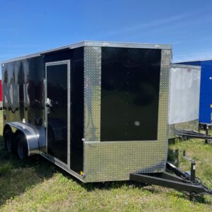 7×14 Tandem Axle – .080 Poly Core – 32” Side Door – 2500# Ramp Door
