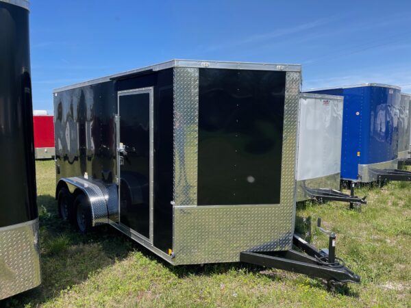 7×14 Tandem Axle – .080 Poly Core – 32” Side Door – 2500# Ramp Door