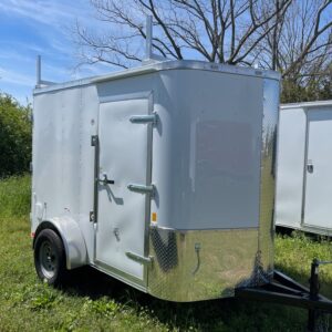 6×8 Single Axle – Rounded V-nose - Side Door – Double Rear Doors