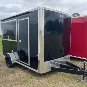 7×12 Single Axle Concession Trailer- Sink Package – Finished Interior – 7 Foot Ceiling – Poly Core