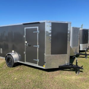 6×12 Single Axle by Cargo Craft Inc. – Ramp Door – 32” Bar Lock Side Door With RV Lock – Poly Core