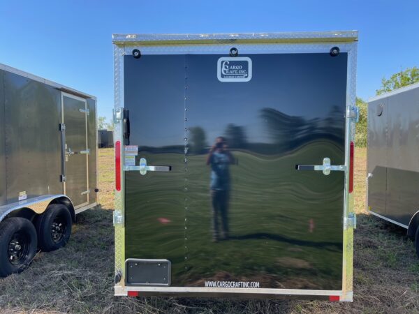 6×10 Single Axle Cargo Trailer by Cargo Craft Inc. – Ramp Door – 32” Bar Lock Side Door With RV Lock - Black Poly Core - Image 3