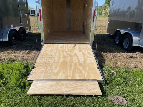 6×10 Single Axle Cargo Trailer by Cargo Craft Inc. – Ramp Door – 32” Bar Lock Side Door With RV Lock - Black Poly Core - Image 4