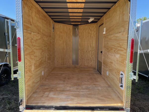 6×10 Single Axle Cargo Trailer by Cargo Craft Inc. – Ramp Door – 32” Bar Lock Side Door With RV Lock - Black Poly Core - Image 5
