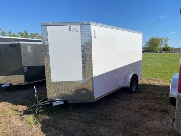 6×12 Single Axle by Cargo Craft Inc. – Ramp Door – 32” Bar Lock Side Door With RV Lock – White Poly Core - Image 2