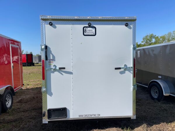 6×12 Single Axle by Cargo Craft Inc. – Ramp Door – 32” Bar Lock Side Door With RV Lock – White Poly Core - Image 3