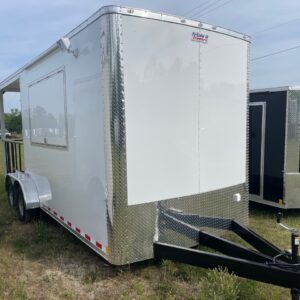 7×20 Tandem Axle Porch Trailer – Finished Interior – Sinks – Electrical - A/C - 5200# Axles