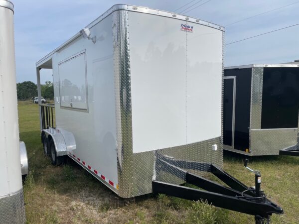 7×20 Tandem Axle Porch Trailer – Finished Interior – Sinks – Electrical - A/C - 5200# Axles