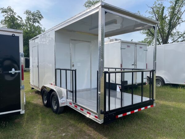 7×20 Tandem Axle Porch Trailer – Finished Interior – Sinks – Electrical - A/C - 5200# Axles - Image 4