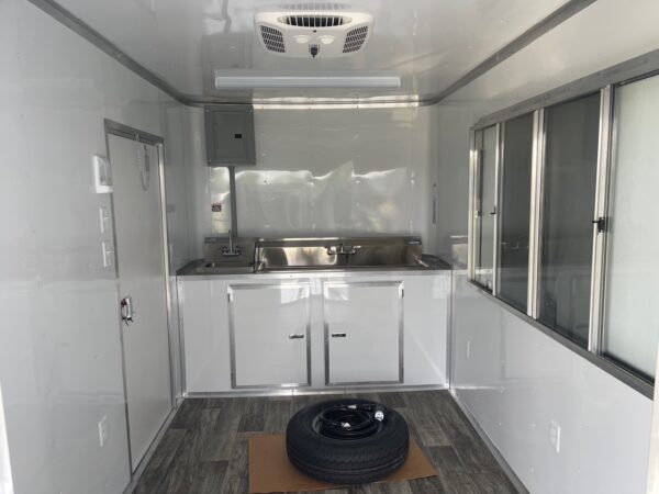 7×20 Tandem Axle Porch Trailer – Finished Interior – Sinks – Electrical - A/C - 5200# Axles - Image 5